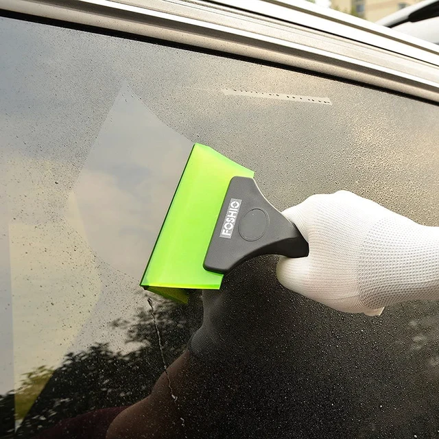 Alt view image 6 of 7 - Mini Squeegee (with 5-inch green rubber blade) A compact squeegee tool for window tinting, mirrors, and glass cleaning; features a non-slip handle.