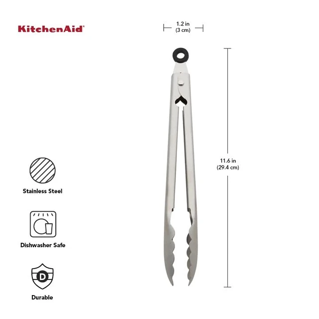 Alt view image 2 of 5 - Stainless Steel Utility Tongs, 12 Inch