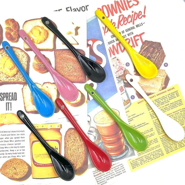 Alt view image 2 of 5 - 8-Piece 5-Inch Ceramic Soup Spoon Set Porcelain Spoons for Desserts, Coffee, Tea, Yogurt, Ice Cream, and Appetizers