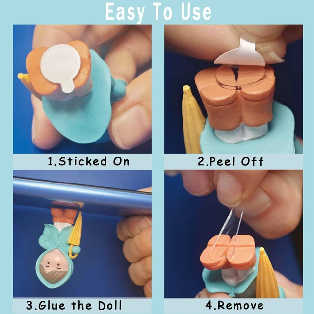 Alt view image 6 of 7 - Strong Adhesive Dots Double Sided, Clear Museum Putty, Sticky Tack Glue Removable Mounting Putty for Wall Hanging, Crafts, Balloons, Poster, Museum, Decorations