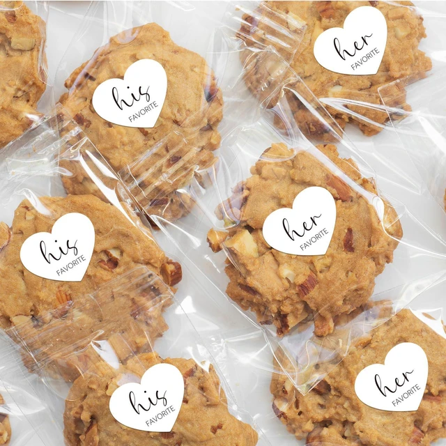 Alt view image 3 of 7 - 230 Set His Her Favorite Stickers with 4x6in Self Sealing Bags | His Favorite Her Favorite Wedding Welcome Bag Set for Engagement Bridal Shower Wedding Guest Treat Candy Cookie Packaging