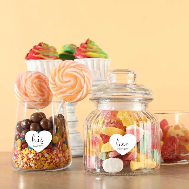 Alt view image 5 of 7 - 230 Set His Her Favorite Stickers with 4x6in Self Sealing Bags | His Favorite Her Favorite Wedding Welcome Bag Set for Engagement Bridal Shower Wedding Guest Treat Candy Cookie Packaging
