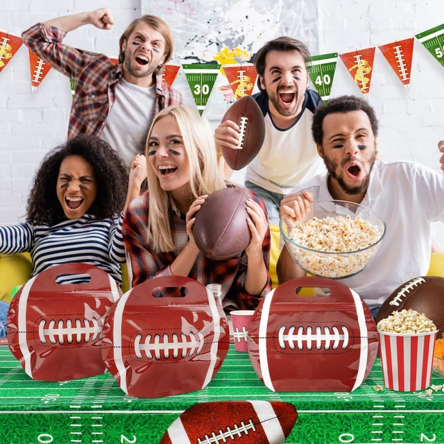 Alt view image 4 of 7 - 25pcs Football Goodie Bags Party Favors with Handles Reusable Sealed Football Gift Bags Snack Treat Candy Goody Bag for Kids Team Player Gifts Sports Game Day Birthday Party Supplies