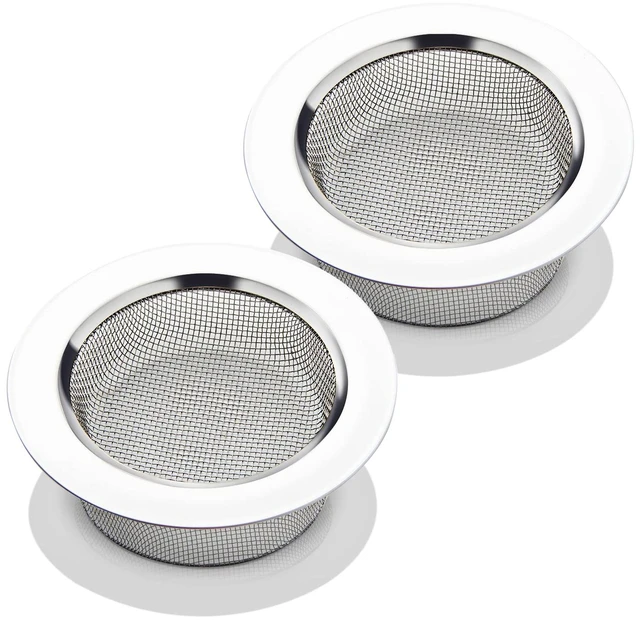 Main image of 2PCS Kitchen Sink Strainer-Stainless Steel Mesh Drain Strainer,Large Wide Rim 4.5" Diameter