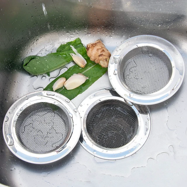 Alt view image 4 of 7 - 2PCS Kitchen Sink Strainer-Stainless Steel Mesh Drain Strainer,Large Wide Rim 4.5" Diameter