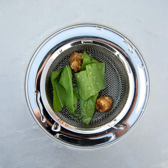 Alt view image 6 of 7 - 2PCS Kitchen Sink Strainer-Stainless Steel Mesh Drain Strainer,Large Wide Rim 4.5" Diameter