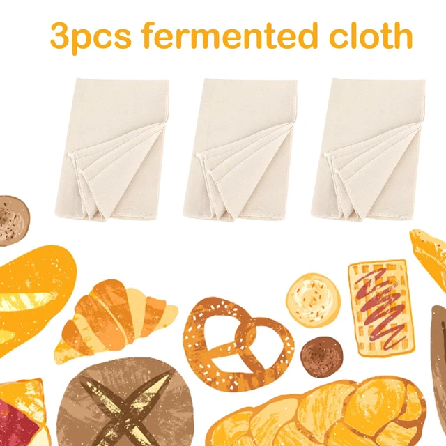 Alt view image 3 of 6 - 3Pcs Linen Cloth for Bread Baking 14x18 Inches Tea Towels for Baking Sourdough Bread Proofing Towel Pastry Cloth for Dough, Baguettes, Loaves, Pastry, Homemade Bread