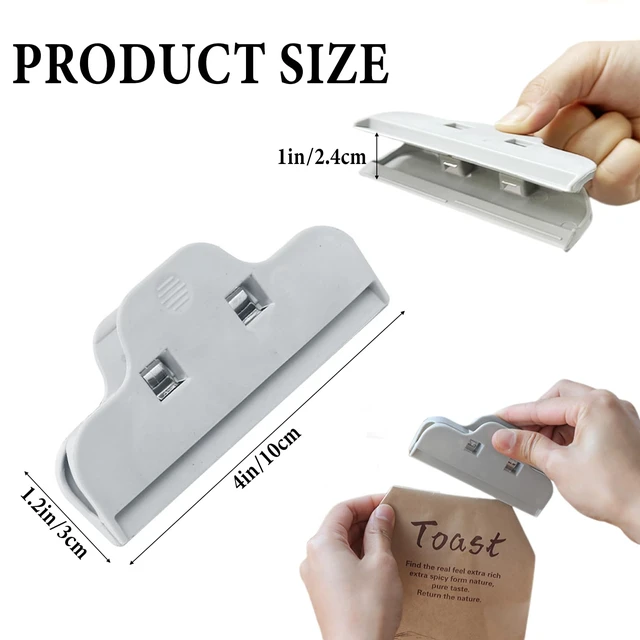 Alt view image 2 of 7 - Chip Clips Bag Clips for Food,6 Pcs Grey Wide Bag Clip for Food Storage