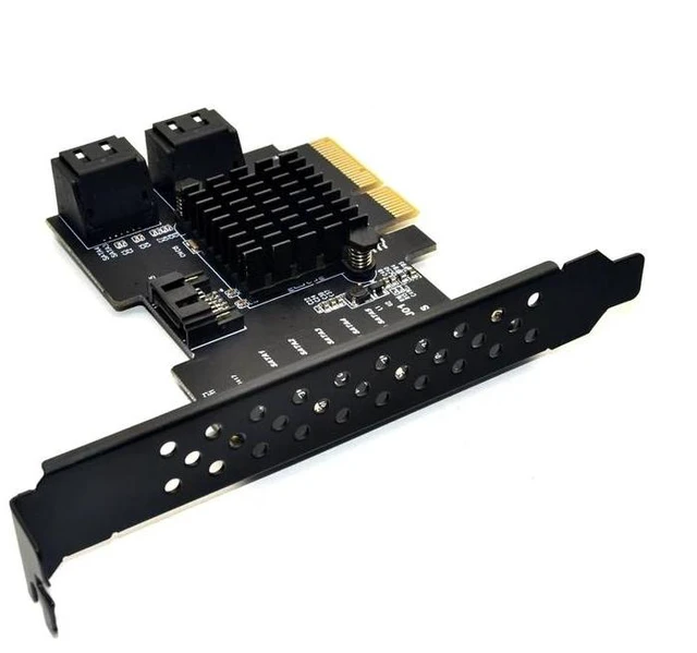 Alt view image 9 of 12 - Add on Cards PCI-E SATA Card PCIE SATA Controller PCI Express 3.0 Gen3 X4 SuperSpeed Non Raid PCIE to SATA 3.0 Card 5 Port SATA3
