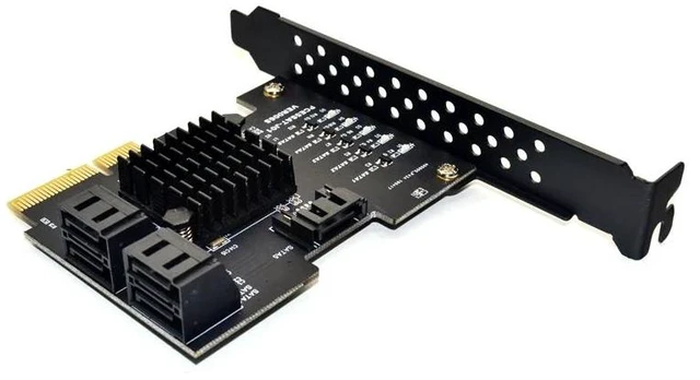 Alt view image 8 of 12 - Add on Cards PCI-E SATA Card PCIE SATA Controller PCI Express 3.0 Gen3 X4 SuperSpeed Non Raid PCIE to SATA 3.0 Card 5 Port SATA3