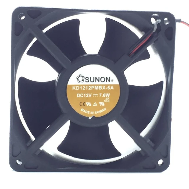 Alt view image 4 of 6 - 1pcs KD1212PMBX-6A 12038 120mm 120*120*38MM 2 wire fan 7.6W server inverter axial cooling fan for SUNON