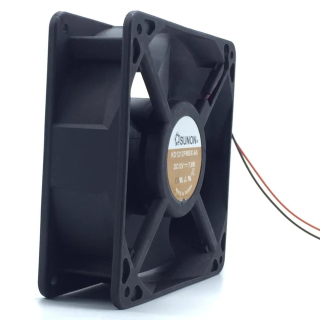Alt view image 5 of 6 - 1pcs KD1212PMBX-6A 12038 120mm 120*120*38MM 2 wire fan 7.6W server inverter axial cooling fan for SUNON