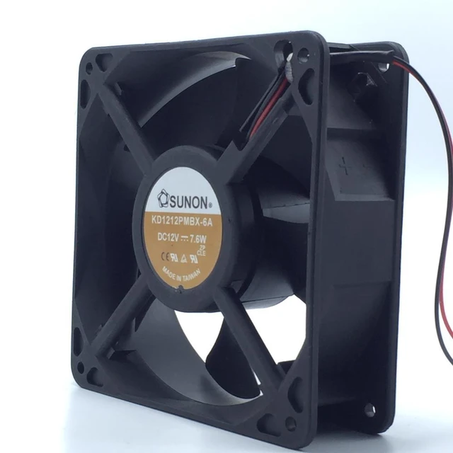 Alt view image 6 of 6 - 1pcs KD1212PMBX-6A 12038 120mm 120*120*38MM 2 wire fan 7.6W server inverter axial cooling fan for SUNON