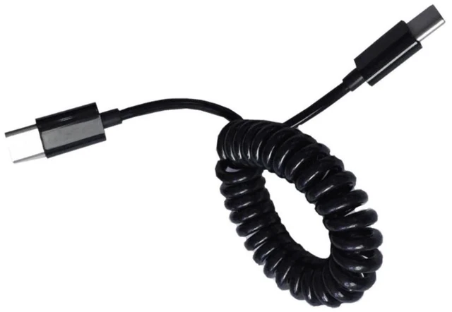 Alt view image 8 of 8 - Spring Cable USB 3.1 Type C to Type C Charging Cable Retractable Type C Data Transmission Cord 480Mbps for Android Phone