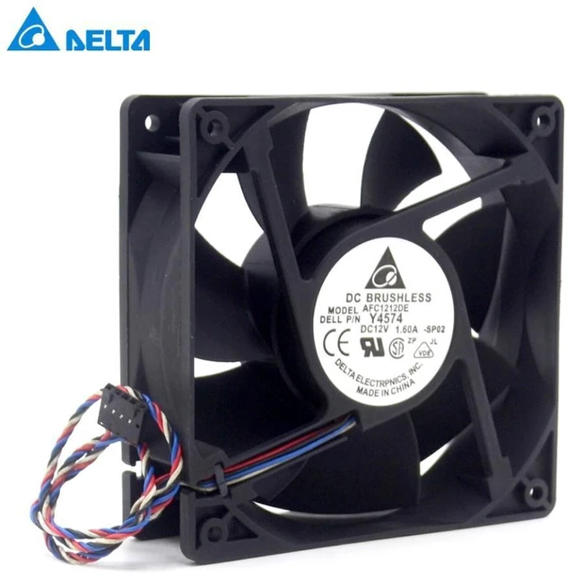 Alt view image 4 of 6 - AFC1212DE 12038 12cm 120mm DC 12V 1.6A pwm ball fan thermostat inverter server cooling fan for Delta