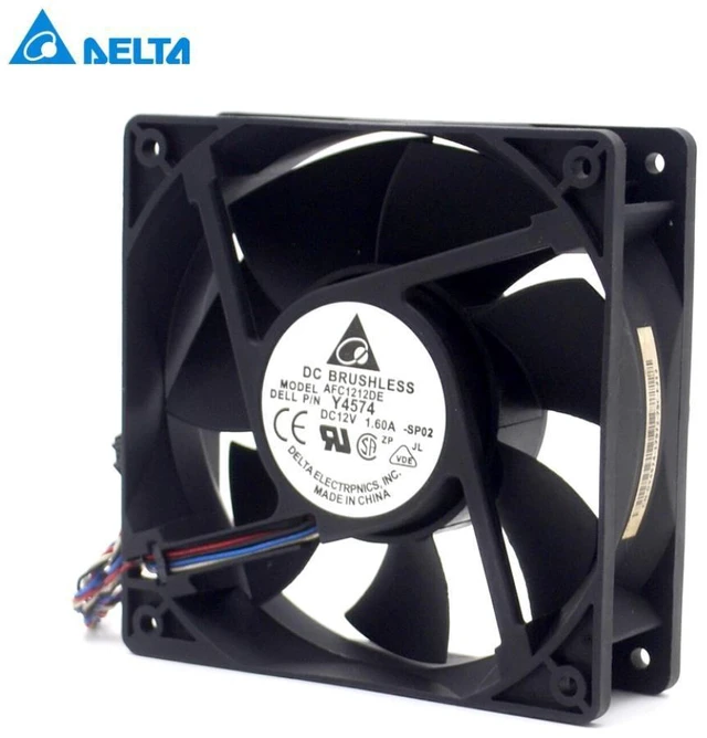 Alt view image 5 of 6 - AFC1212DE 12038 12cm 120mm DC 12V 1.6A pwm ball fan thermostat inverter server cooling fan for Delta