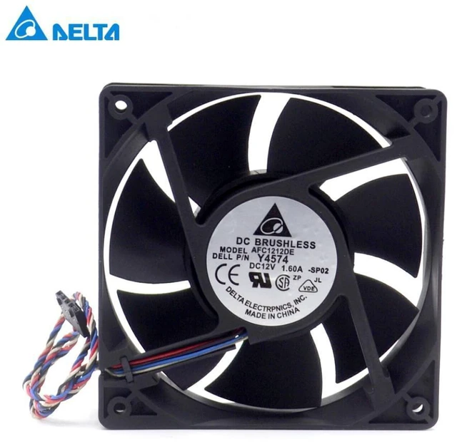 Alt view image 6 of 6 - AFC1212DE 12038 12cm 120mm DC 12V 1.6A pwm ball fan thermostat inverter server cooling fan for Delta