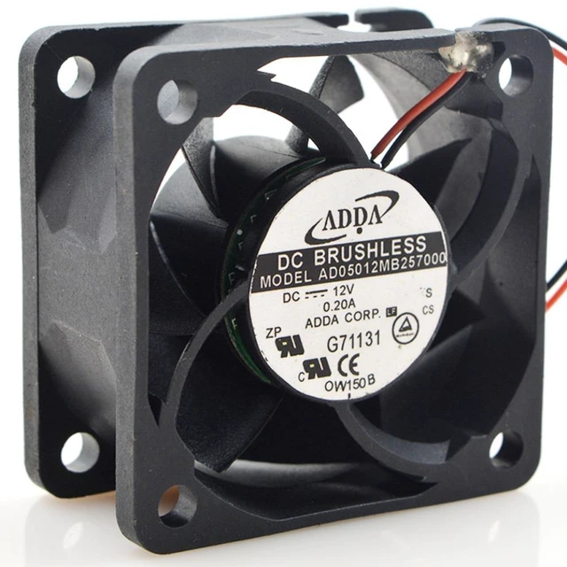 Alt view image 4 of 6 - 1pcs AD05012MB257000 for ADDA high air volume fan 12V 5025 50mm 0.20A Dual ball bearing cooling fan