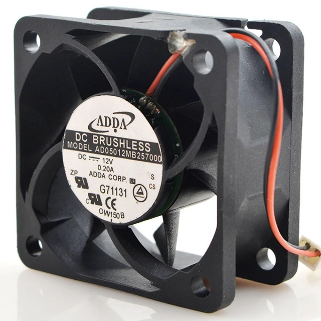 Alt view image 5 of 6 - 1pcs AD05012MB257000 for ADDA high air volume fan 12V 5025 50mm 0.20A Dual ball bearing cooling fan
