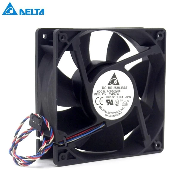 Alt view image 4 of 6 - AFC1212DE 12038 12cm 120mm DC 12V 1.6A pwm ball fan thermostat inverter server cooling fan for delta
