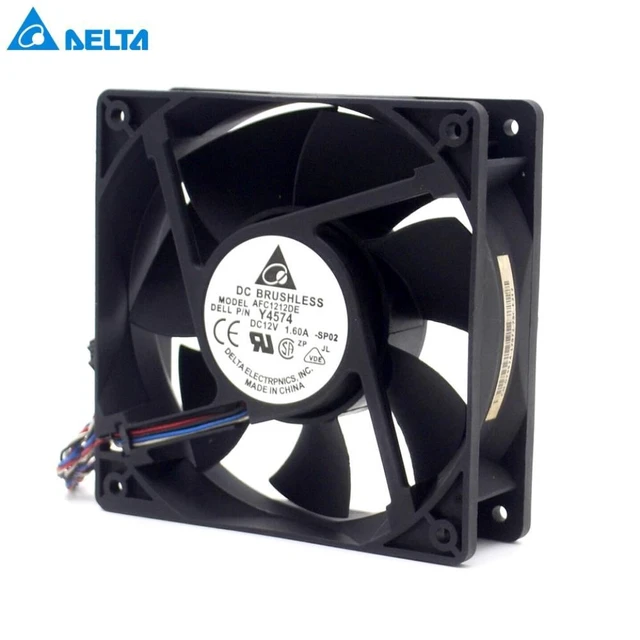 Alt view image 5 of 6 - AFC1212DE 12038 12cm 120mm DC 12V 1.6A pwm ball fan thermostat inverter server cooling fan for delta