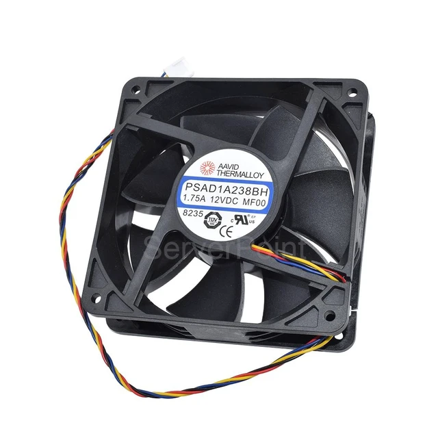 Alt view image 3 of 4 - For AAVID V9 B7 S9 Z9 Mining Server Cooling Fan PSAD1A238BH DC 12V 1.75A 7524 120x120x38MM 4-Pin Fan