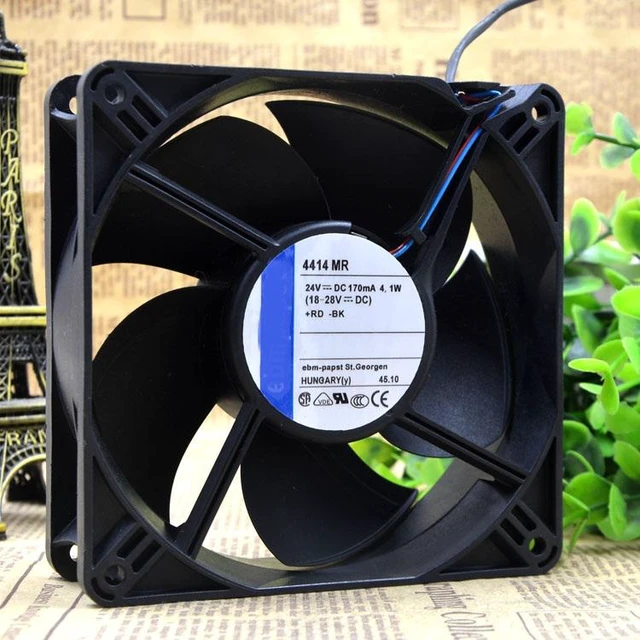 Alt view image 6 of 6 - 4414mr 170mA 12038 24V 4.1W 12CM 2 wire inverter cooling fan
