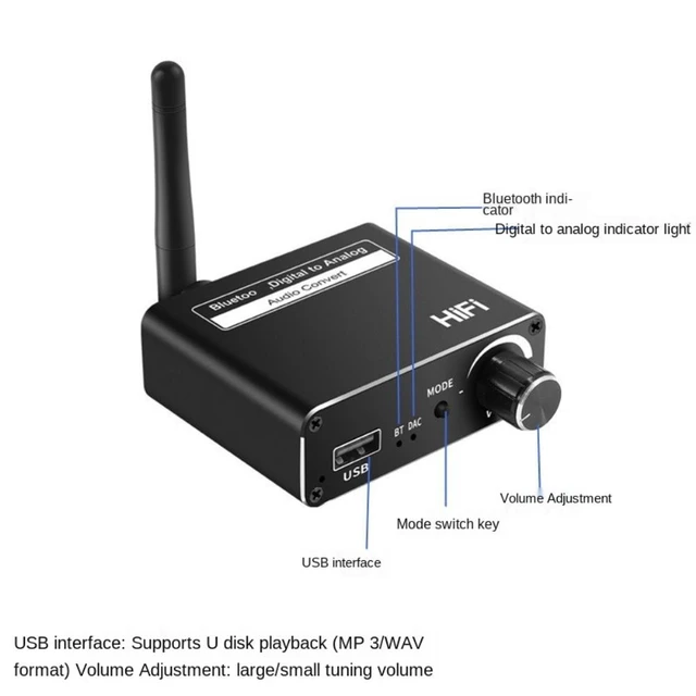 Alt view image 6 of 9 - Bluetooth 5.0 Audio Transmitter Receiver AptX HD LL Low Latency CSR8675 Wireless Adapter RCA SPDIF 3.5mm Aux Jack for TV PC Car