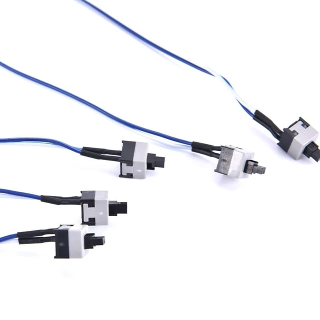 Alt view image 5 of 6 - 5PCs 2-pin SW PC Power Cord Switch Button ATX Host Switch Cord 22-inch Computer Power Cord Chassis Switch Cable Power Cable