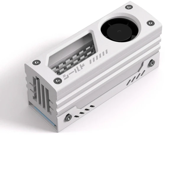 Alt view image 6 of 10 - EZDIY-FAB Shield M.2 SSD Heatsink with Build-in 20mm PWM Fan, Premium Aluminum Design, High-Performance SSD Cooler for M.2 2280-White-1 Pack