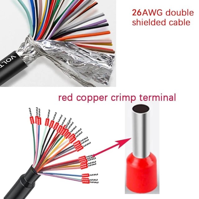 Alt view image 8 of 10 - Willwewon 10FT 26AWG DB25 Serial Extension Cable, DB25 Female to Bare Wire, D-sub 25 Pin Connector Gold-Plated Double Shielding