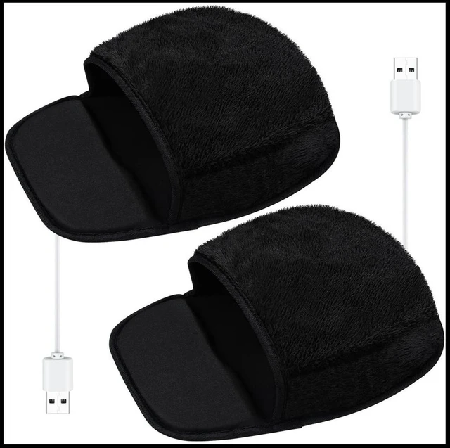 Alt view image 7 of 12 - Heated Mouse Pad USB Heating Mouse Mats Winter Hand Warm Mousepad for Computer Laptop Mice Pads Accessories 2Pcs Black