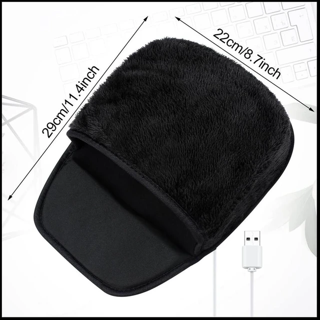 Alt view image 9 of 12 - Heated Mouse Pad USB Heating Mouse Mats Winter Hand Warm Mousepad for Computer Laptop Mice Pads Accessories 2Pcs Black