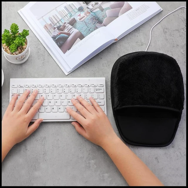 Alt view image 11 of 12 - Heated Mouse Pad USB Heating Mouse Mats Winter Hand Warm Mousepad for Computer Laptop Mice Pads Accessories 2Pcs Black