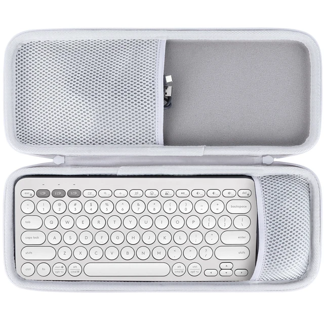 Alt view image 6 of 10 - Peyyargo Hard Storage Case Compatible with Logitech Pebble 2 Combo K380s/K380 Keyboard + M350/M350s Mouse (White)
