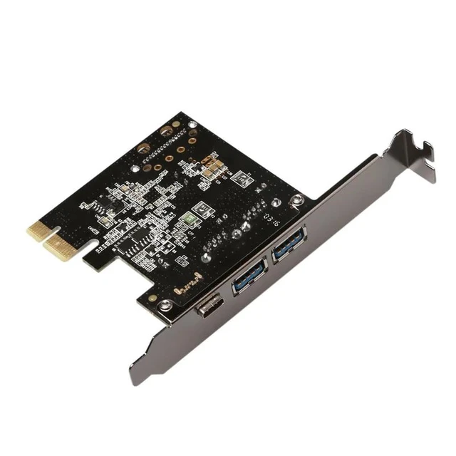 Alt view image 8 of 12 - USB 3.1 Type C PCIe Expansion Card PCI-e to 1 Type C and 2 Type A 3.0 USB Adapter PCI Express Riser card For Desktop VL805 Chips