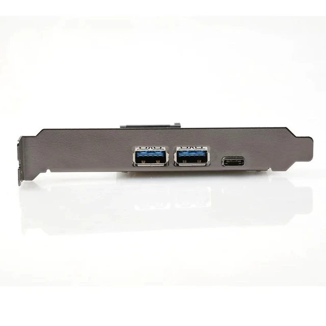 Alt view image 9 of 12 - USB 3.1 Type C PCIe Expansion Card PCI-e to 1 Type C and 2 Type A 3.0 USB Adapter PCI Express Riser card For Desktop VL805 Chips