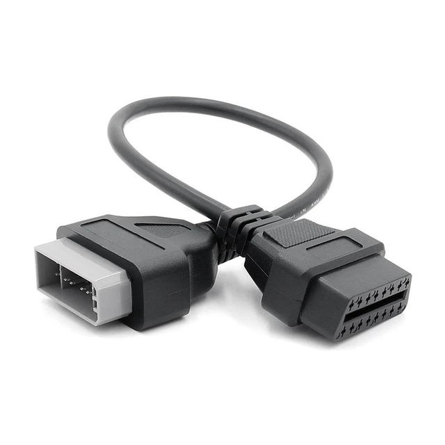 Alt view image 6 of 8 - OBD2 Cable Adapter 14pin for Nissan to OBD2 16Pin Connector Extension OBD OBD2 OBDII Diagnostic Scanner Cable for Nissan 14 pin