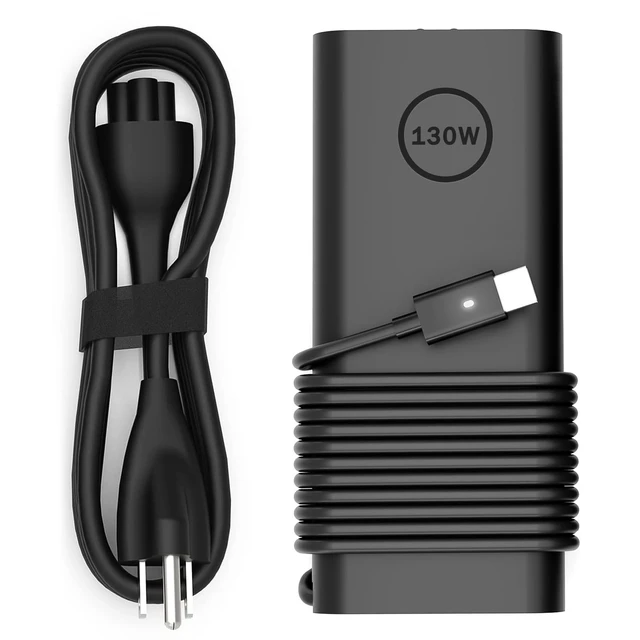 Alt view image 8 of 14 - 130W USB C Charger Compatible with Dell Laptop 130W 100W 65W USB Type C Fast Power Adapter