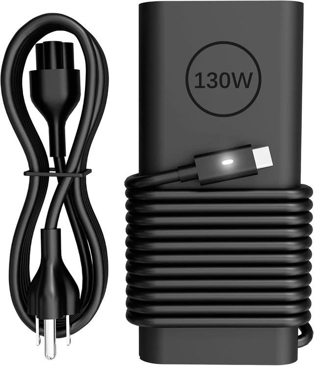 Alt view image 8 of 14 - Replacement for Laptop Charger 130W 100W 65W USB Type C Fast Power Adapter