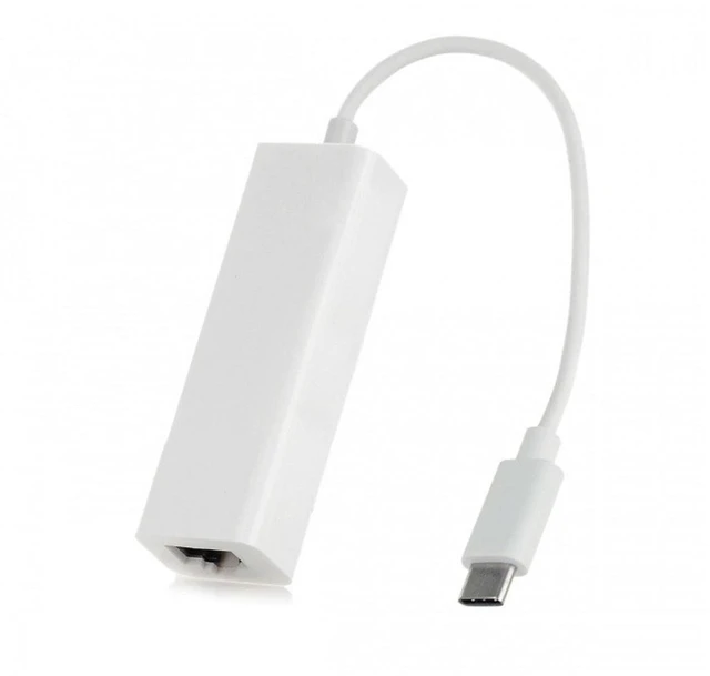 Alt view image 5 of 6 - USB-C Type C Male to 100M Gigabit Ethernet Network LAN Adapter for Laptop PC White