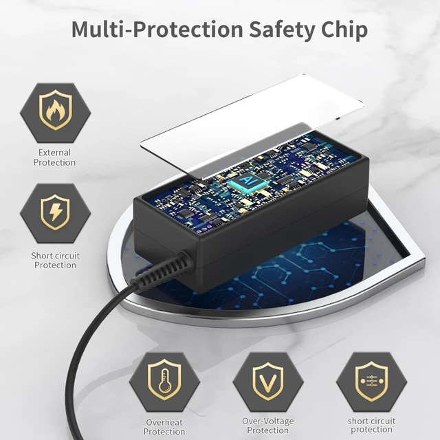 Alt view image 14 of 14 - 65W 45W AC Power Charger Compatible with HP Probook 450 430 440 445 640 650 G1 G2 G3 G4 G5 G6 G7 G8 PPP009A Laptop Power Supply Adapter Cord