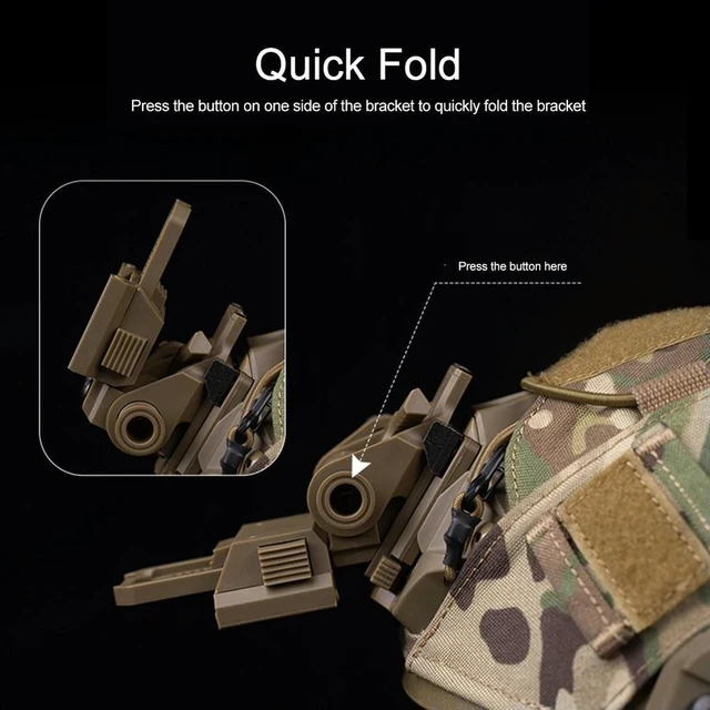 Alt view image 8 of 9 - L4G24 NVG Mount Bracket Holder Adjustable NVG Helmet Mount Night Goggles Mount for PVS15 PVS18 PGPNVG18 Goggles