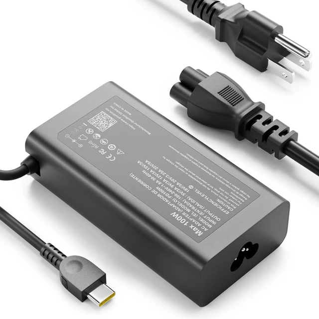 Alt view image 8 of 14 - 100W USB C Laptop Charger for Lenovo Yoga Thinkpad Dell Latitude Inspiron HP Spectre ASUS ROG Chromebook MacBook Acer MSI Computer Watt Compatible with 90W 65W 45W PD 3.0 Type C Laptop Power Supply