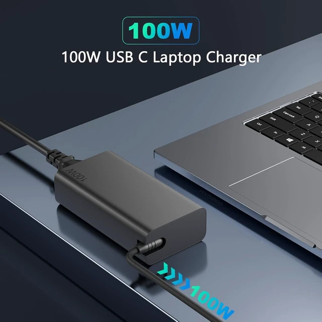 Alt view image 13 of 14 - 100W USB C Laptop Charger for Lenovo Yoga Thinkpad Dell Latitude Inspiron HP Spectre ASUS ROG Chromebook MacBook Acer MSI Computer Watt Compatible with 90W 65W 45W PD 3.0 Type C Laptop Power Supply