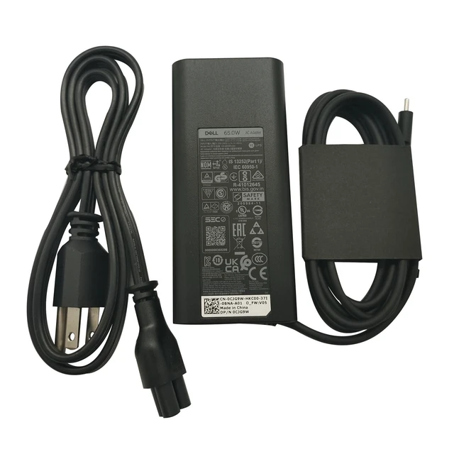 Alt view image 9 of 14 - Dell Laptop Charger 65W Watt USB Type C AC Power Adapter Include Power Cord for Dell Latitude 3340 3440 3540 5340 5440 5540 7340 7440 7640 9440 2in1