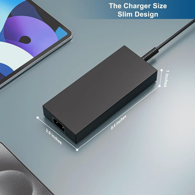 Alt view image 7 of 10 - 240W 12A 20V USB Tip AC Charger Compatible with MSI A20-240P2A A240A007P S93-0409410-C54 GE76 GE66 GP76 GP66 GS77 MS-17K3 Gaming Laptop Power Supply Adapter