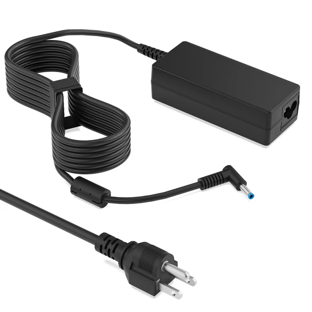 Alt view image 8 of 14 - Laptop Charger for HP Laptop 65W Round Blue Tip, Replacement AC Adapter Power Supply Compatible with HP Pavilion 14/15/16, EliteBook 600/700/800, ProBook 400/600, Envy, Spectre Notebook