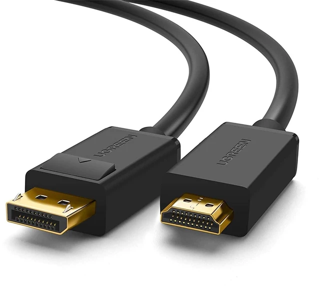 Alt view image 8 of 14 - UGREEN 4K Displayport to HDMI Cable Uni-Directional UHD DP to HDMI Connector Video Display Cord for HDTV Monitor Projector Computer 6FT
