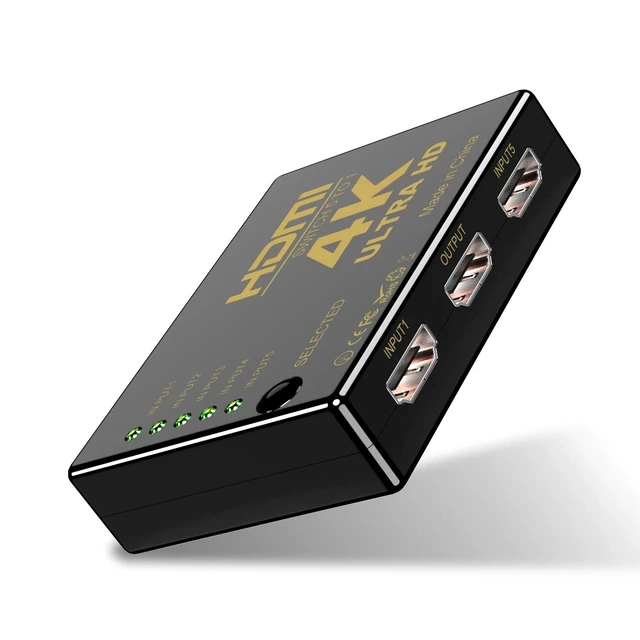 Alt view image 7 of 12 - 4K HDMI Switcher 5x1 3x1 1080P HDMI Video Switch Selector Box 5 in 1 out With Remote Controlle for PC Loptop Xbox TVBOX HDTV PS5(5 In 1 Out)